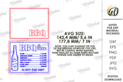 3D BBQ timer magnet Laser Cut. BBQ and beer SVG Product Image 2