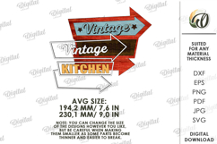 Kitchen Retro Wall Decors Bundle Lasercut. Kitchen Decor SVG Product Image 5