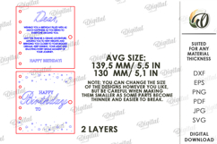 3D Surprise Holder Laser Cut. Birthday Gift SVG Product Image 2