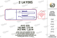 3D Wi-Fi Password Signs Bundle Laser Cut. Wall Hanger SVG Product Image 5
