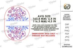 Floral Embroidery Signs Bundle Laser Cut. Stitch Pattern SVG Product Image 5