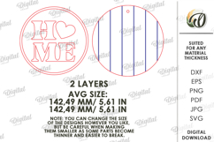 Home Round Sign Laser Cut. Wall Decor SVG Product Image 2