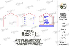4th Of July House Laser Cut. Patriotic Stand Decor SVG Product Image 2
