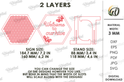 Bee Stands Bundle Laser Cut. Standing Home Decor SVG Product Image 5
