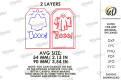 Halloween Wooden Tag Lasercut. Boo SVG Product Image 2