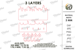 3D Towel Rack Laser Cut. Summer towel hanger SVG. Fire Product Image 2
