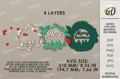 Christmas Wreath Laser Cut. Christmas Decor SVG Product Image 2
