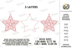 Gingerbread Star Christmas Ornament Laser Cut. Christmas SVG Product Image 2