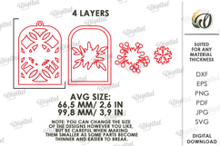 Christmas Layered Ornaments Bundle Lasercut.Christmas SVG Product Image 5