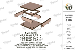 Valentine Pendants With Boxes Bundle Lasercut. Valentine SVG Product Image 5