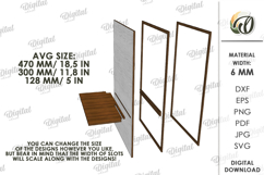 3D Decorative Shelf Laser Cut. Wall Display Shelf SVG Product Image 2