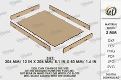 Serving Tray Laser Cut Design. Wooden Tray SVG Product Image 2