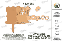 Halloween garden stake laser Cut. Halloween Decor SVG Product Image 2