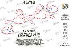 Kids Coat Hanger Laser Cut. Cloud And Moon SVG Product Image 2