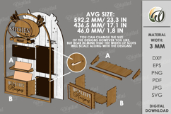 Weekly Menu Planners Bundle Laser Cut. Kitchen Organizer SVG Product Image 5