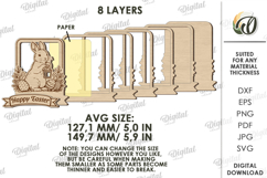 3D Easter Lamp Laser Cut. Night Light. Led Lamp SVG Product Image 2