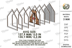 Valentine's Day Layered Mini SIgn Laser Cut. Stand Decor SVG Product Image 2