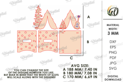 Camping Tent Night Light Laser Cut. Tea Light Holder SVG Product Image 3