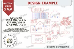 3D Valentine's House Laser Cut. Valentine Day Gifts SVG Product Image 3