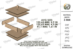 3D Stackable Box Laser Cut. Jewelry Organizer SVG Product Image 2