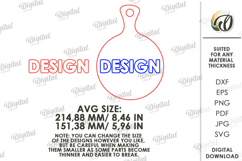 Fall mini cutting board Laser Cut. Kitchen SVG Product Image 2