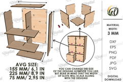 Valentine Boxes With Drawers Bundle Lasercut.Candy Box SVG Product Image 5