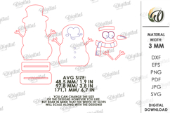 Funny Christmas Characters Bundle Laser Cut. Stand Decor SVG Product Image 5