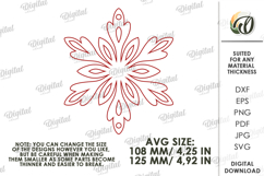 Snowflake Ornament Laser Cut. Christmas Decor SVG Product Image 2
