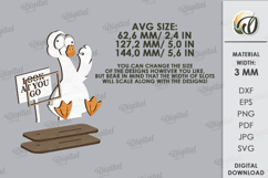 Funny Animal Stand Laser Cut. Stand Decor. Goose SVG Product Image 2