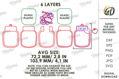 Mason Jar Valentine's Day Ornaments Bundle Laser Cut Product Image 6