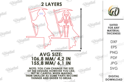 Halloween Skeleton Door Corner Lasercut. Halloween Decor SVG Product Image 2
