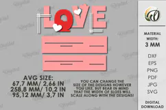 Valentine’s Day Word Stand Laser Cut. Stand Decor SVG Product Image 2