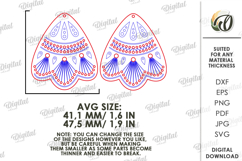 Embroidery Earrings Laser Cut. Embroidery Blank SVG Product Image 2
