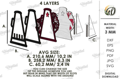 Sport Ring Holder Laser Cut. Ring Display. Cheerleading SVG Product Image 2