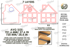 3D Wall Shelf Laser Cut. Display Shelf. Wall Decor SVG Product Image 2