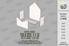 3D Mother's Day Gift Box Laser Cut. Present Box SVG Product Image 2