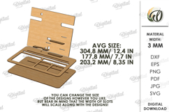 Desk Organizer Bundle Lasercut. 3D Phone Docking Station SVG Product Image 3