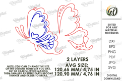 3D Butterflies Bundle Laser Cut. Hanging Nursery Decor SVG Product Image 5