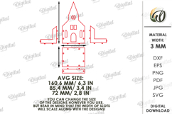 House Candle Holder Laser Cut. Home decor SVG Product Image 2