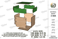 Christmas Decorative Gift Box Laser Cut. Christmas Box SVG Product Image 2
