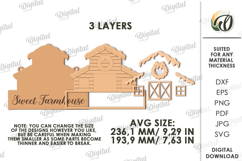 Christmas Farm Sign Laser Cut. Christmas Wall decor SVG Product Image 2