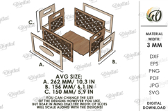 3D Home Organizers Bundle Laser Cut. Storage Box SVG Product Image 5