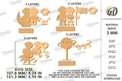 4th of July characters Laser Cut. Cosmonauts SVG Product Image 2