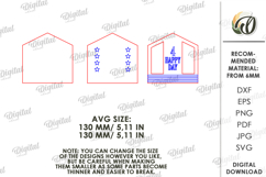 4th Of July House Laser Cut. Patriotic Stand Decor SVG Product Image 2