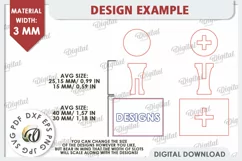 3D Valentine Stamp Laser Cut. Valentine Sign SVG Product Image 3
