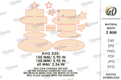 3D Stands With Baby Birth Stats Bundle Laser Cut Product Image 5