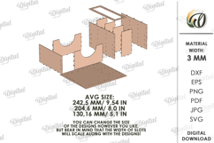 3D Cutlery Organizer Laser Cut. Kitchen Organizer SVG Product Image 3