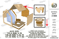 House Money Bank Laser Cut. Saving Box SVG Product Image 2