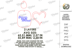 Mother's Day Keychain Laser Cut. Grandma Keyring SVG Product Image 2