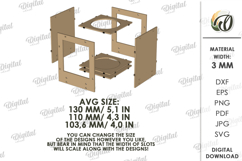 3D Summer fruit fly trap boxes Bundle Laser Cut. Case SVG Product Image 5
